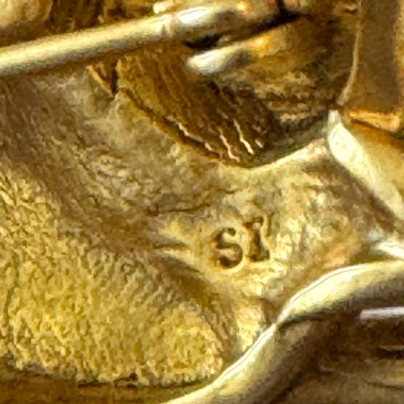 Smithsonian Institution kitty cat brooch vintage gold tone - Picture 2 of 3